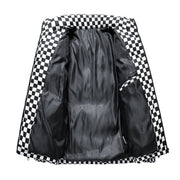Down Cotton-padded Clothes Chessboard Stand Collar Men Thick Warm Jacket